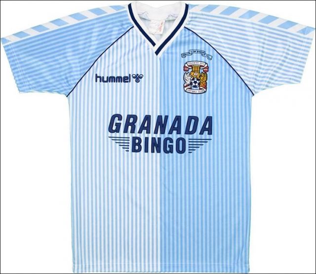 Coventry City's Hummel kit from the 1987/1988 season
