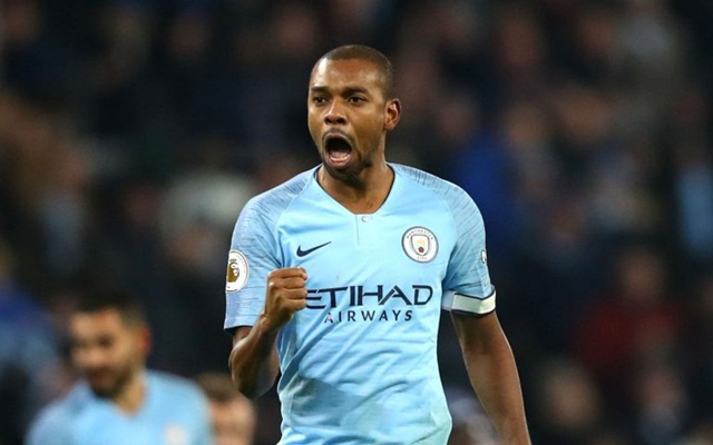 Fernandinho playing for Manchester City in 2018/2019