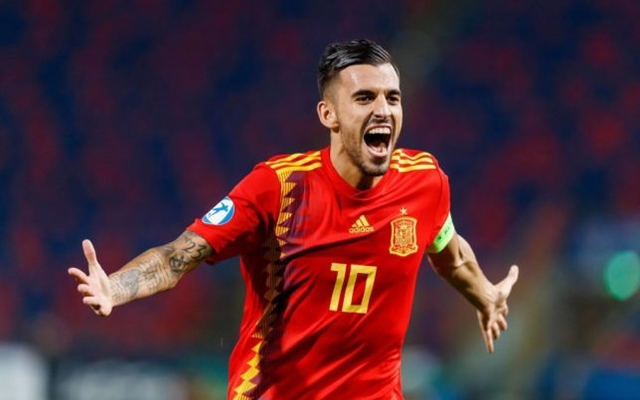 Dani Ceballos celebrates a goal during the 2019 U21 European Championship