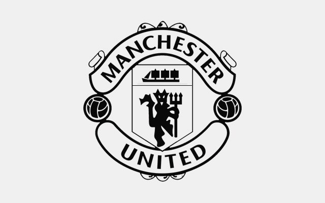 Manchester United Logo Black And White