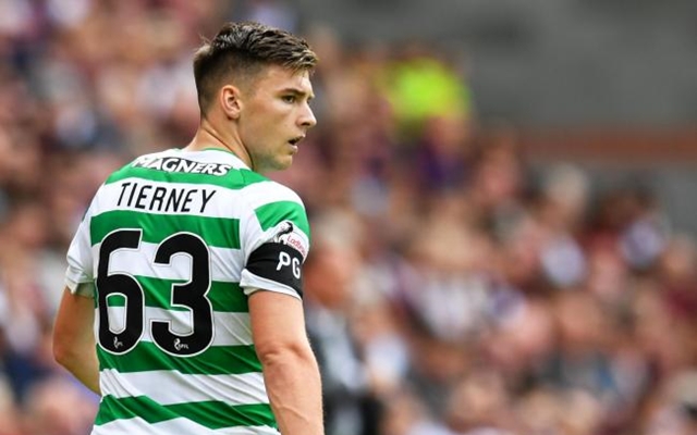 Kieran Tierney in action for Celtic