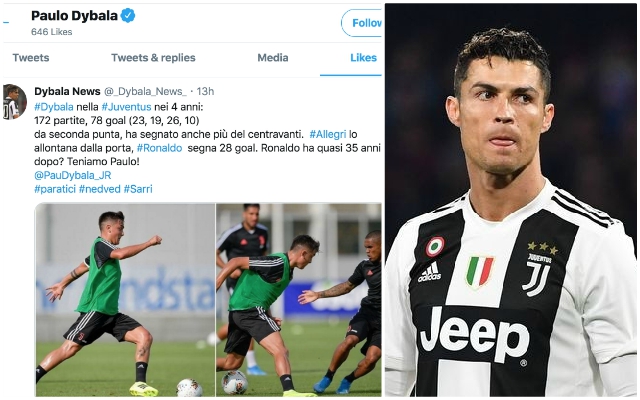 Dybala-likes-tweet-slamming-Ronaldo