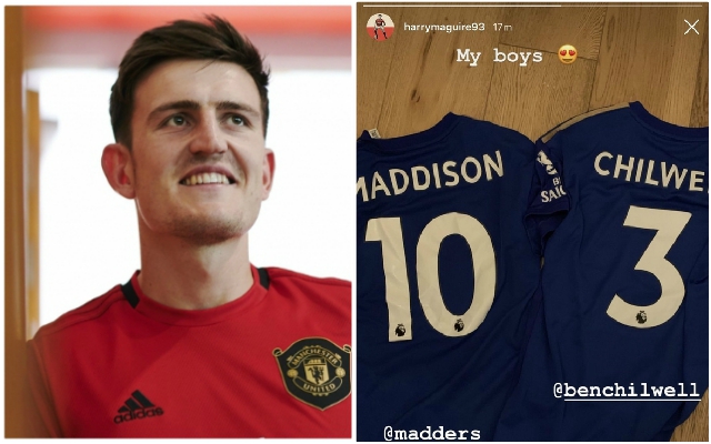 Maguire-gets-Maddison-and-Chilwell-shirts