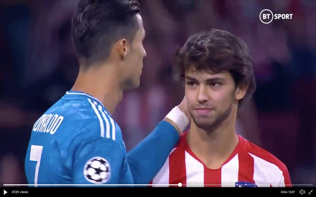 Video-Lovely-moment-between-Ronaldo-and-Felix