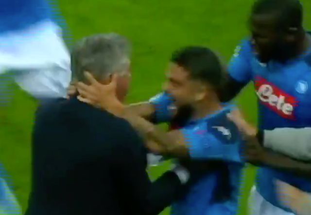 Video: Insigne Manhandles Ancelotti In Napoli Celebrations