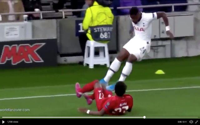 Video Aurier s nasty stamp on Alaba during Spurs vs Bayern