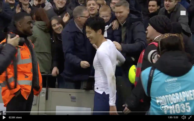 Video-Son-hands-young-Tottenham-fan-his-shirt