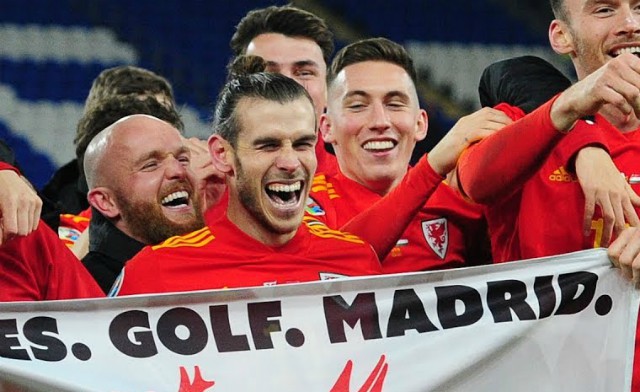 gareth bale wales golf madrid flag