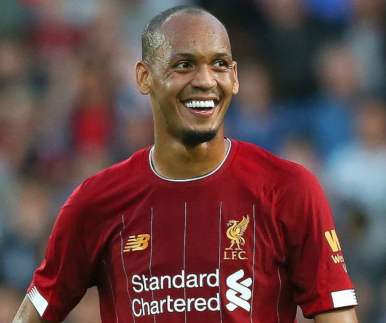 fabinho in action for liverpool