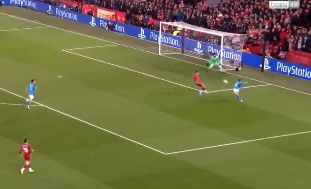 Mertens goal video Napoli vs Liverpool