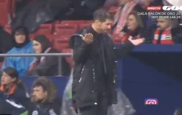 Video: Diego Simeone reaction to Lionel Messi goal