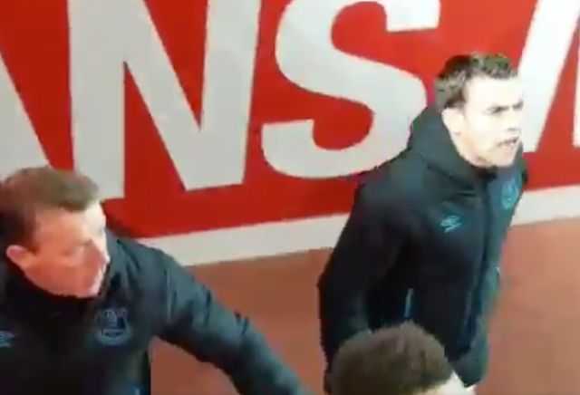 Video: Coleman furious after spat with Liverpool fan
