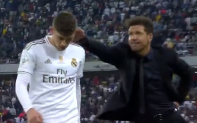 Video: Diego Simeone pats and praises red card