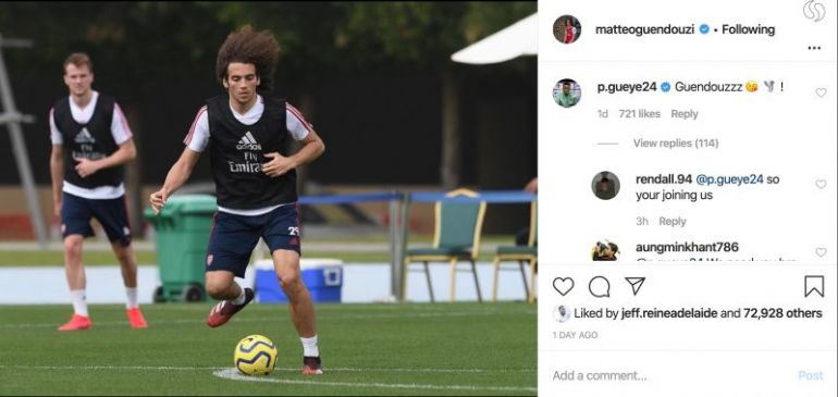 Gueye-reply-to-Guendouzi-post