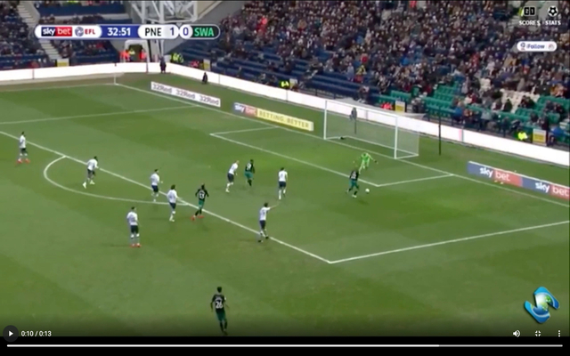 Video-Brewster-scores-for-Swansea-vs-Preston
