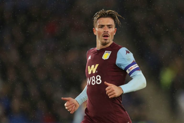 jack grealish in action for aston villa