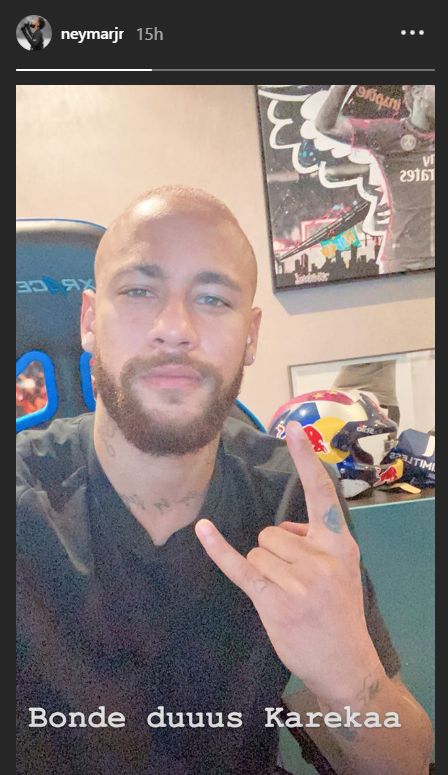 Neymar bald Instagram photo