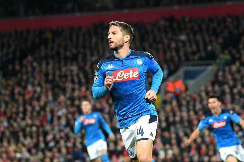 dries mertens napoli goal vs liverpool