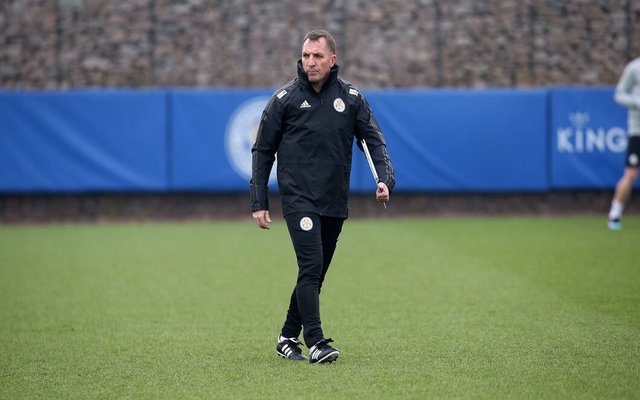 Brendan Rodgers in Leicester training