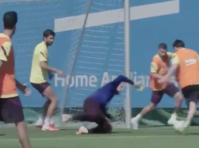 Messi skill Barcelona training