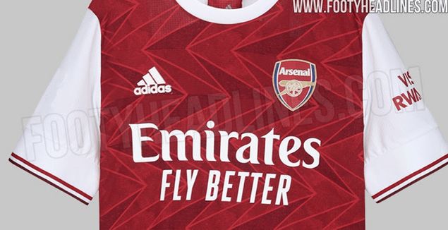 arsenal home kit 2020