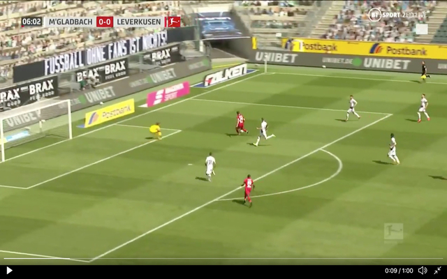 Video - Havertz goal for Leverkusen vs Monchengladbach