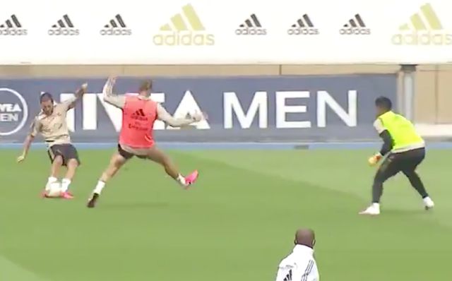 Hazard goal Real Madrid training