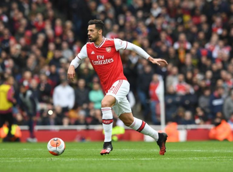 Pablo Mari in action for Arsenal