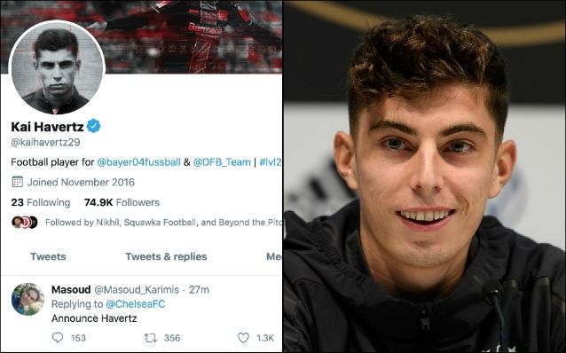 Kai Havertz responds to tweet from Chelsea fan