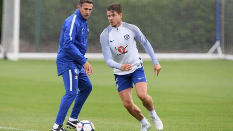 Van Ginkel in Chelsea training