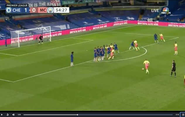 Video De Bruyne Scores Free Kick For City Vs Ex Club Chelsea