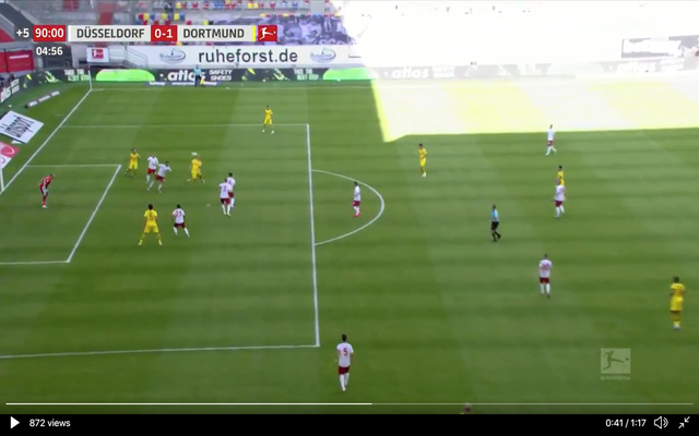 Video - Haaland scores late header for Dortmund vs Dusseldorf