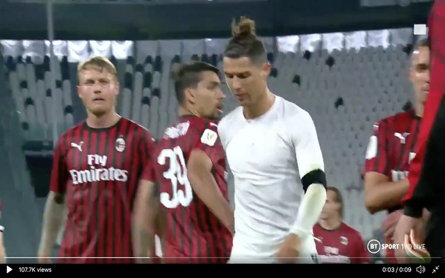 Video - Ronaldo nudges into Milan ace Paqueta