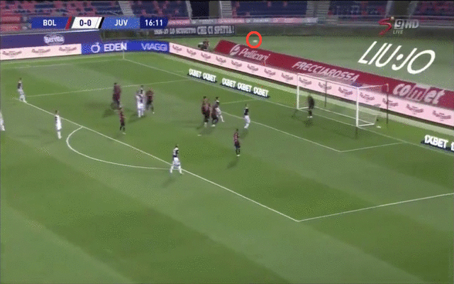 Video - Ronaldo poor free kick for Juventus vs Bologna