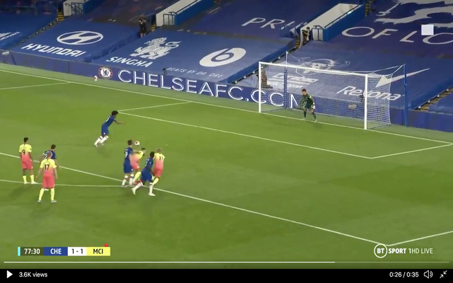 Video - Willian scores penalty for Chelsea vs Man City