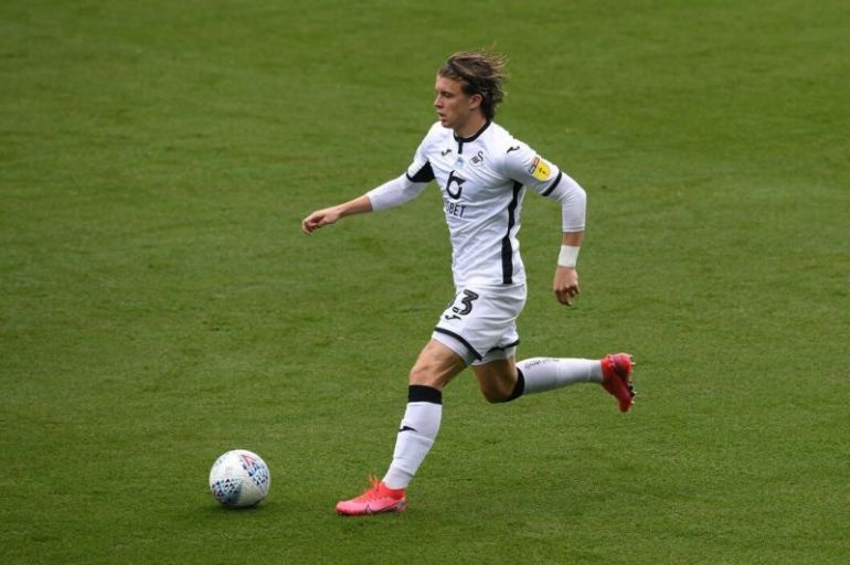 Conor Gallagher in action for Swansea
