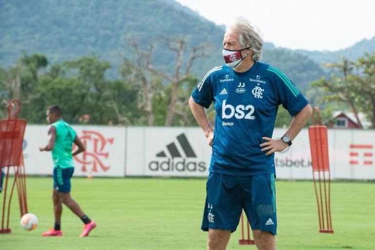 Jorge Jesus taking charge of Flamengo training