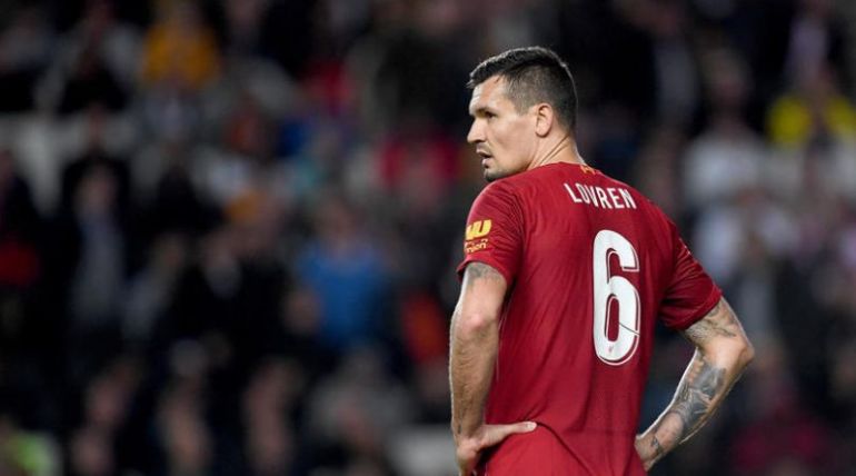 Lovren looks frustrated for Liverpool