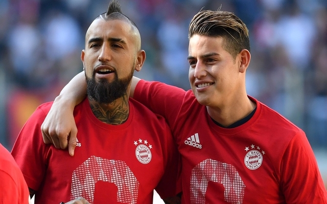 Rodriguez and Vidal at Bayern Munich.