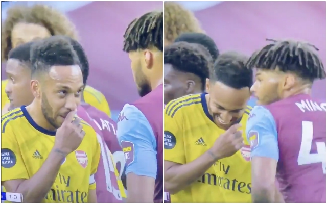 Video - Aubameyang laughing as Arsenal concede to Villa