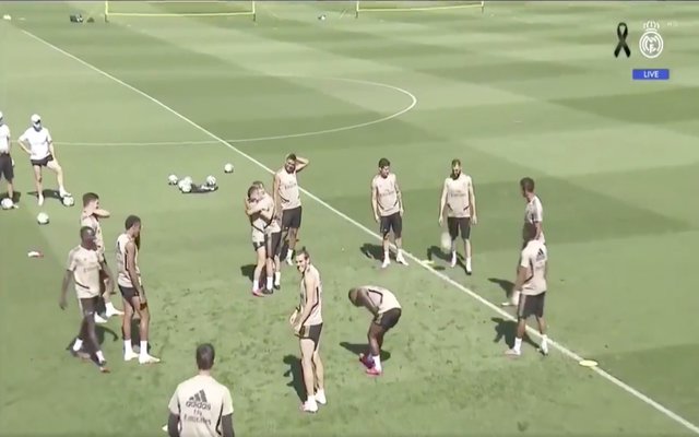 Video - Hazard and Modric adorable training moment