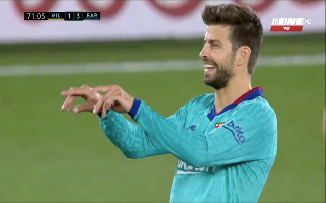 Video - Pique reaction to Messi goal being disallowed
