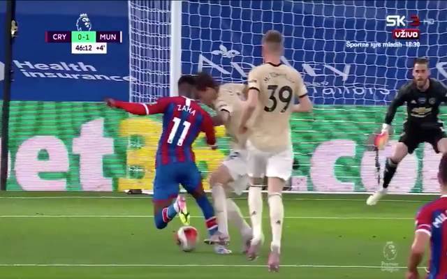 Video - Zaha penalty shout vs Man United