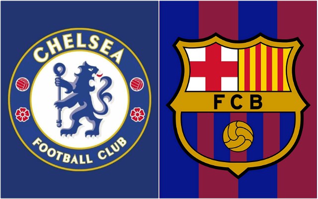 chelsea badge barcelona badge