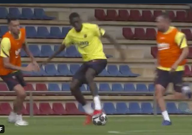 Dembele skill Barcelona training