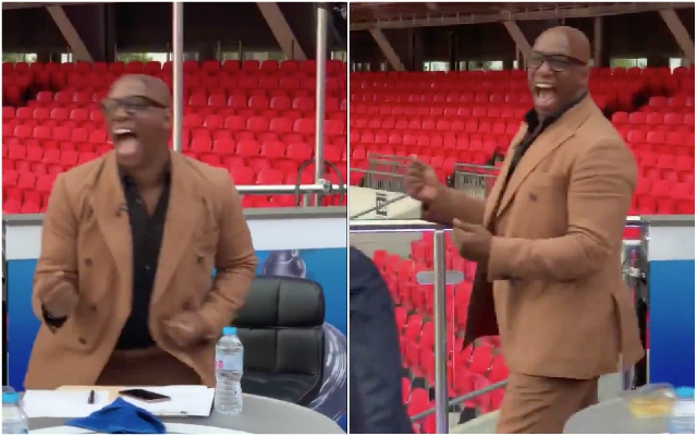 Video - Ian Wright reaction to Aubameyang goal