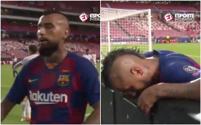 Video - Vidal reaction to Lewandowski goal