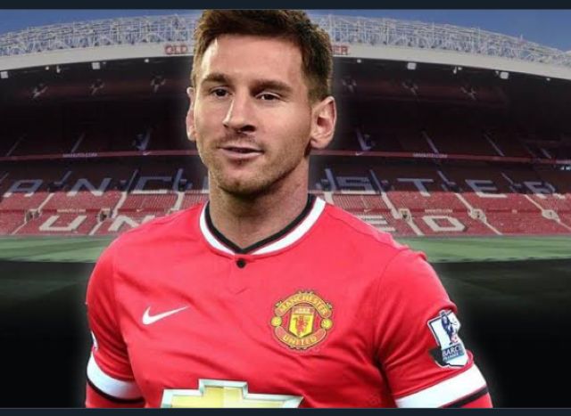 messi in manchester united jersey