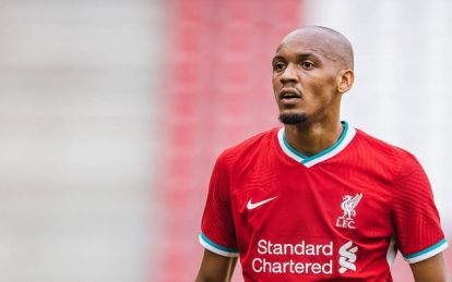 Fabinho in action for Liverpool