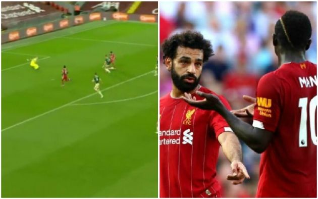 Mane and Salah Sheffield chance incident